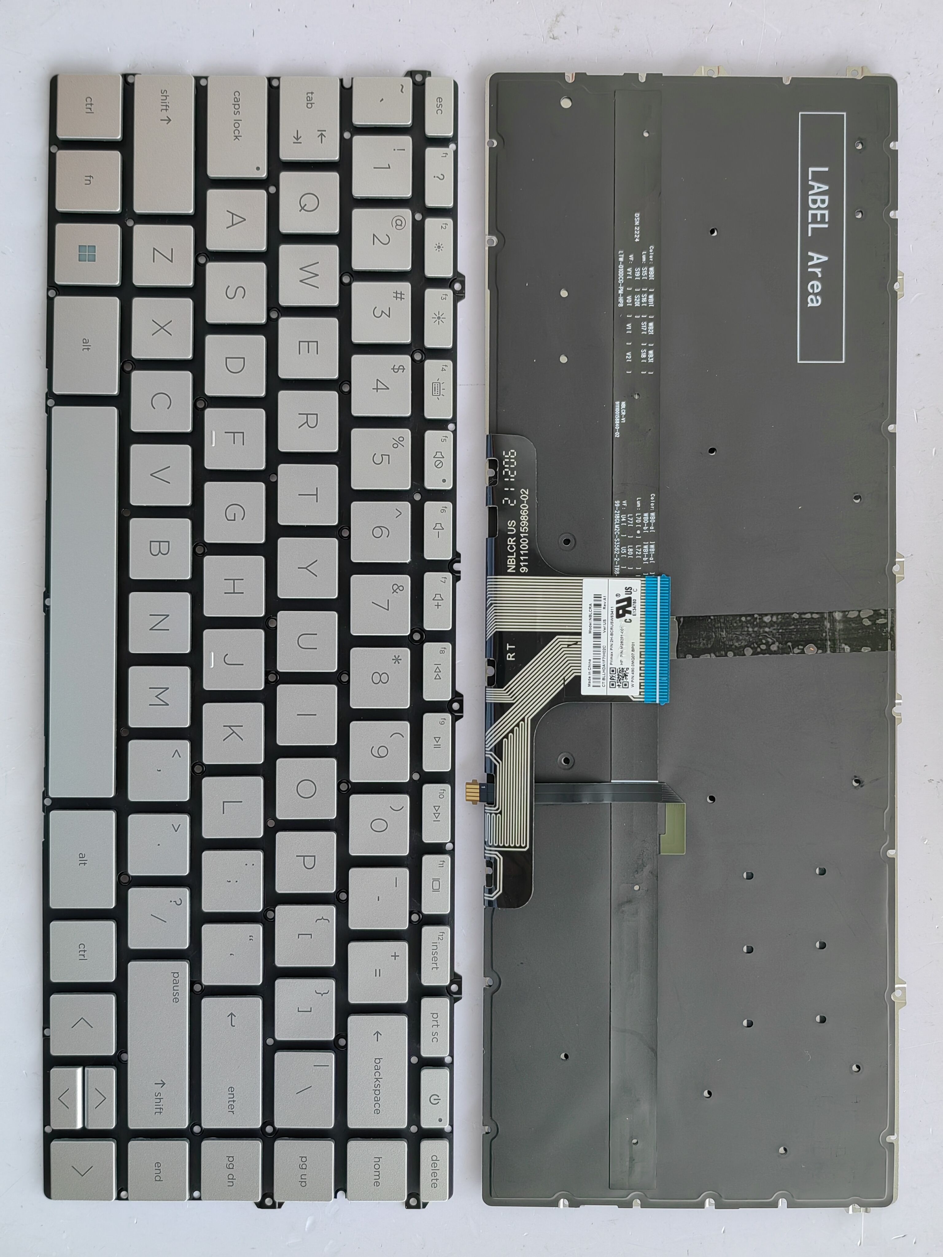 Picture of New Replacement Laptop Keyboard For HP 14-DW/14-DV/TPN-Q244 /TPN-I137 SILVER Backlit US Layout
